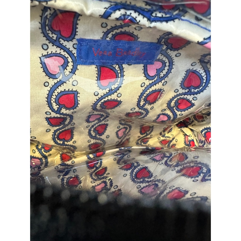 NEW Vera Bradley Iconic Cosmetic Makeup Case Diamond Quilted Floral Embroidered - Picture 4 of 13